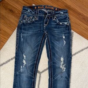 Rock Revival Women's Blue Distressed Jeans